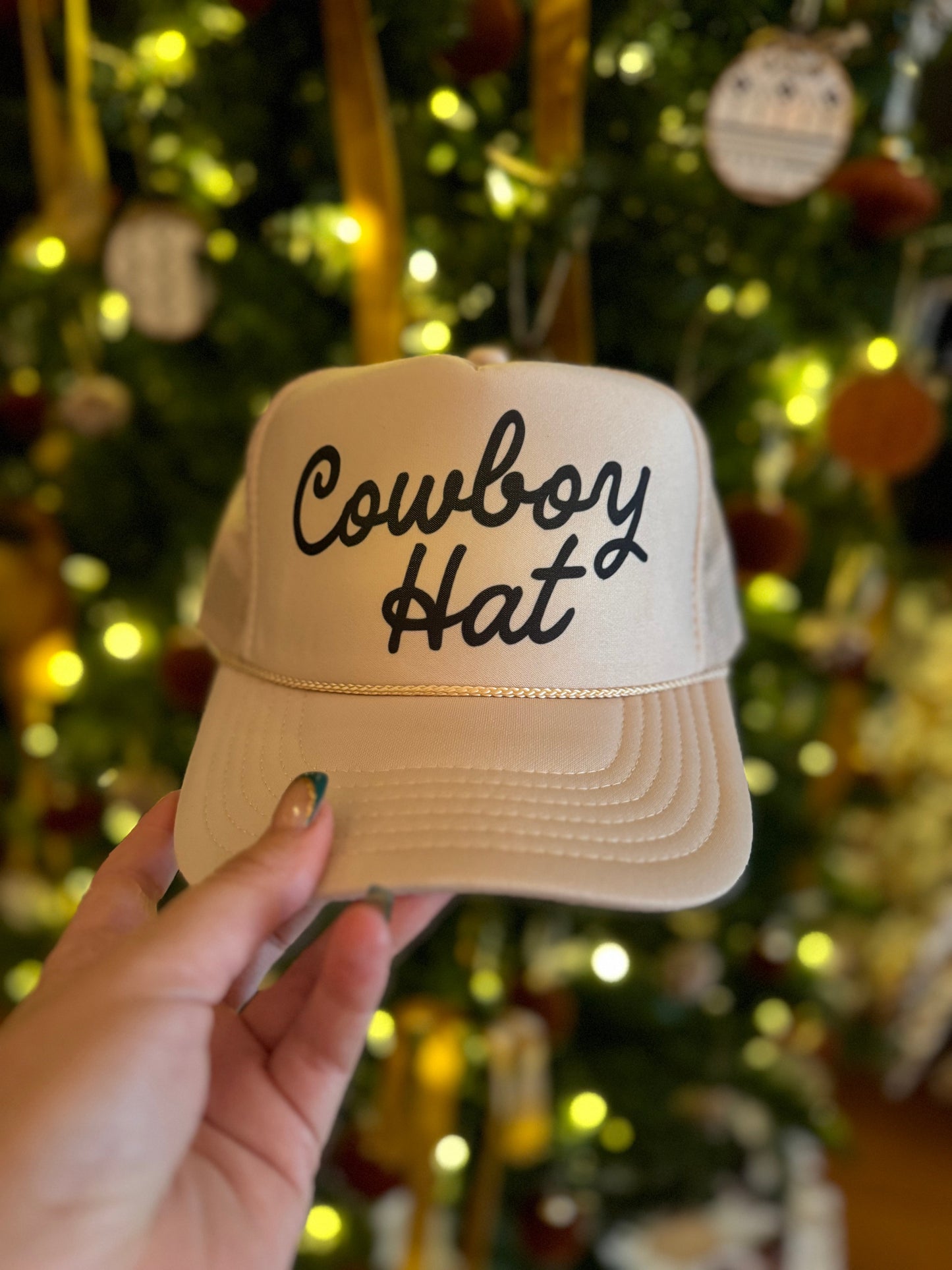 Cowboy Hat - Tan Trucker Hat
