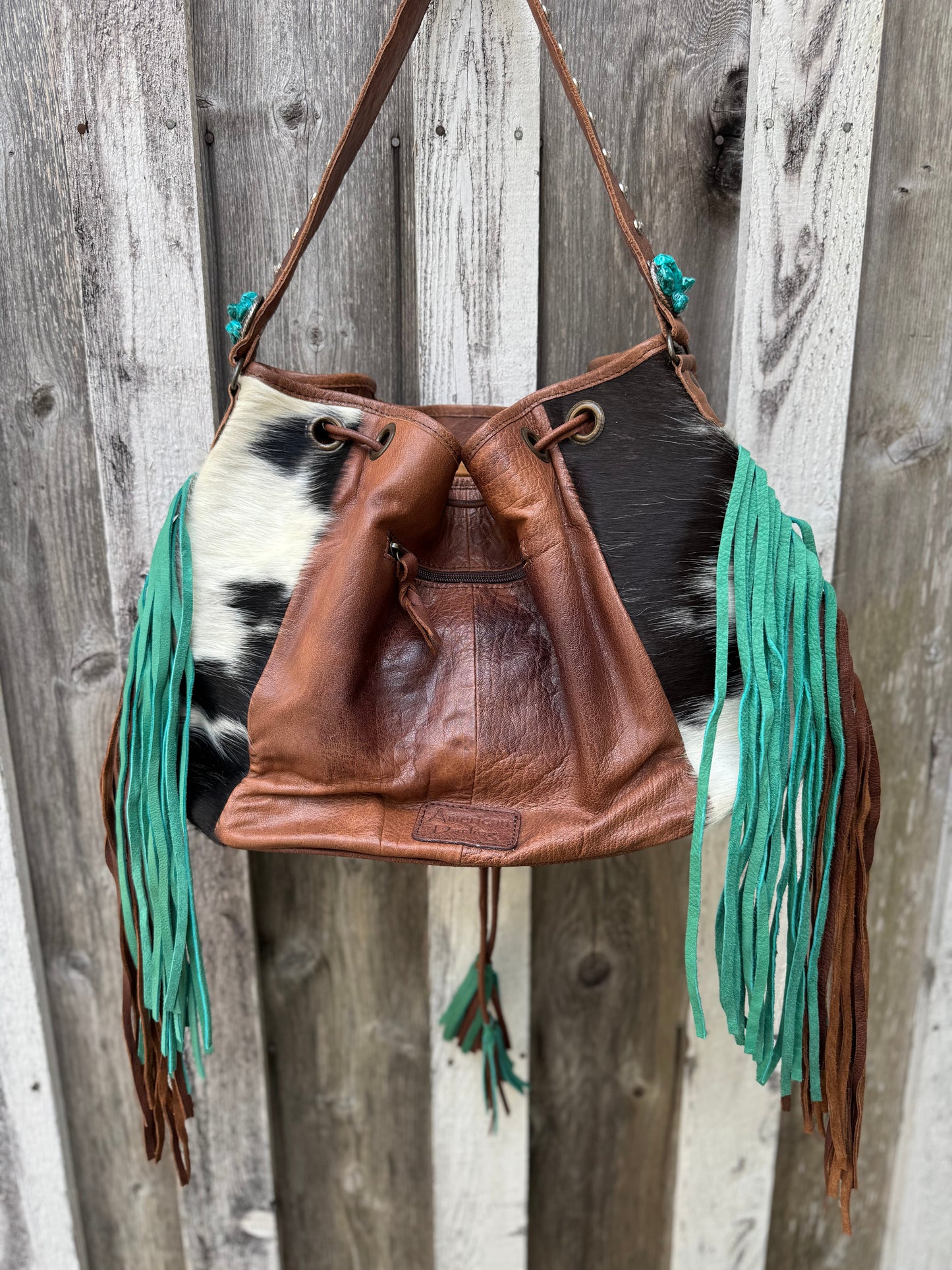 Charlie Chunk Fringe - B&W Purse