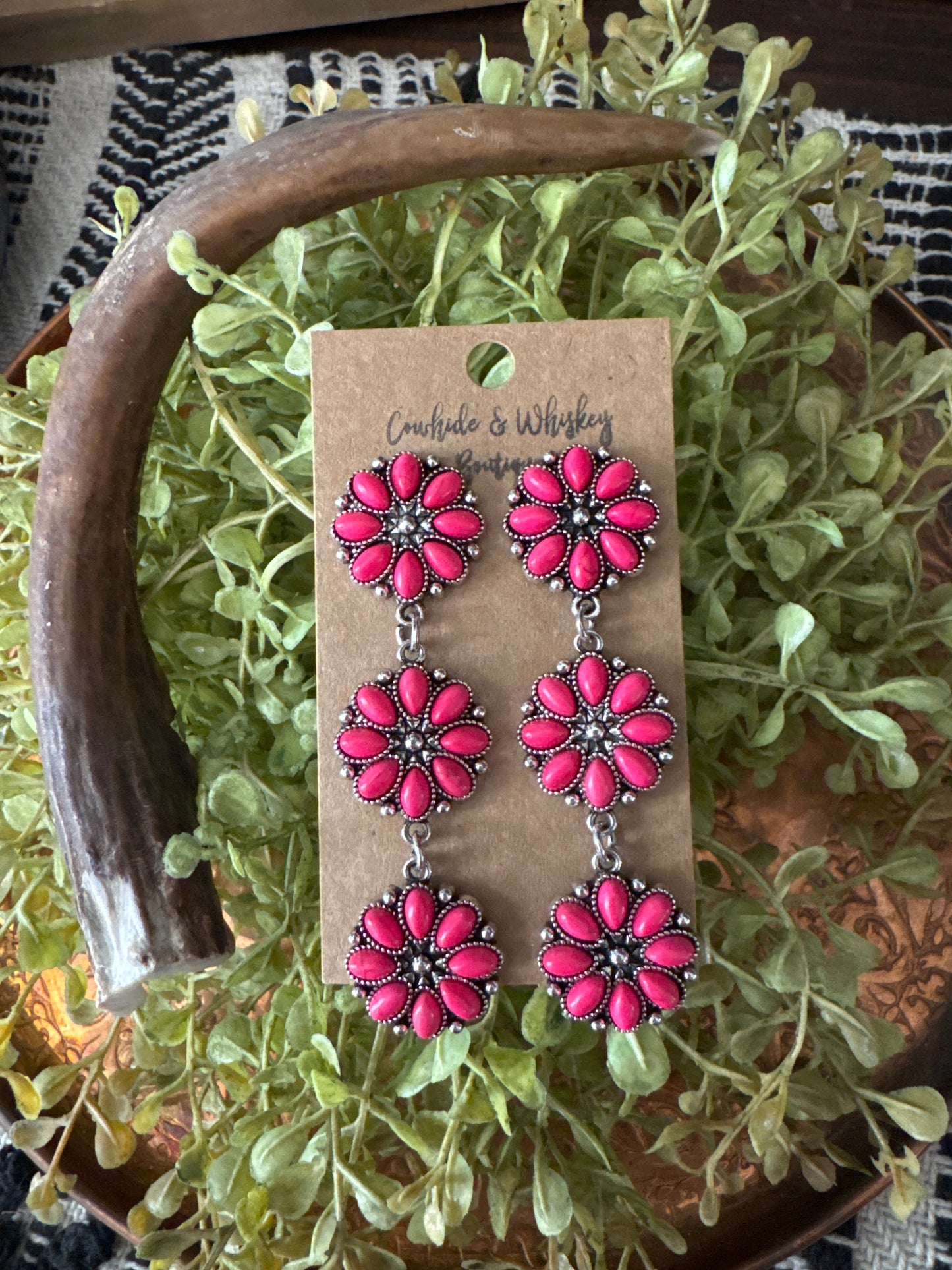 Concho Trail - Pink Earrings