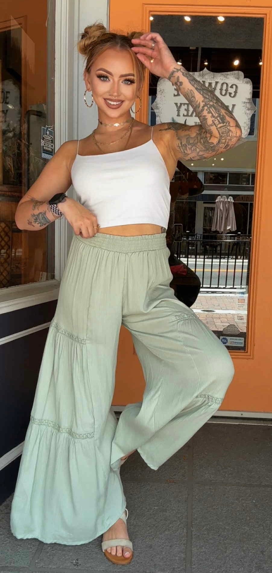 Desert Fern - Sage Pants