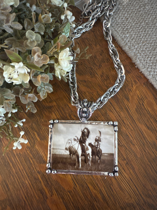 Vintage Native Frame - Necklace