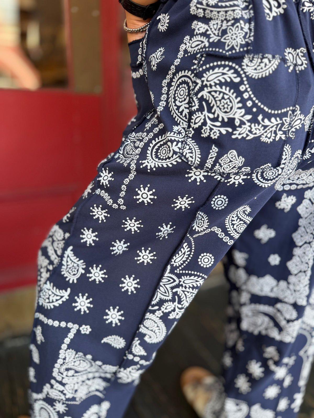 Nightfall Paisley – Navy Barrel Pants