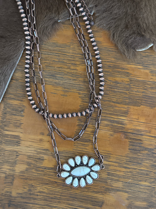 Going Sideways - Copper Necklace