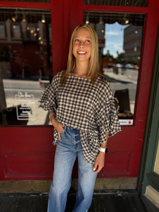 Woodland Whim – Black Plaid Tunic