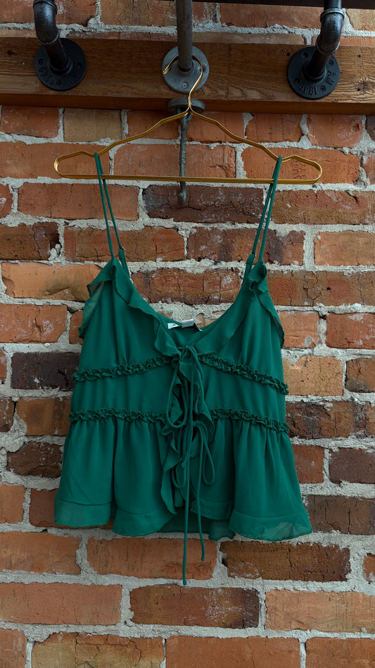Emerald Fern – Ruffle Tank