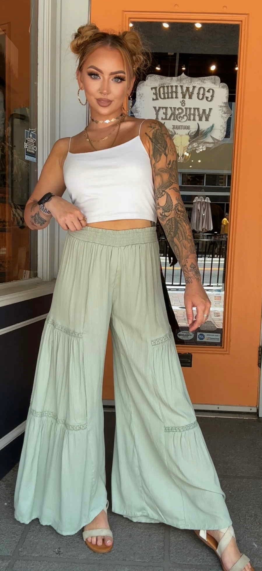 Desert Fern - Sage Pants