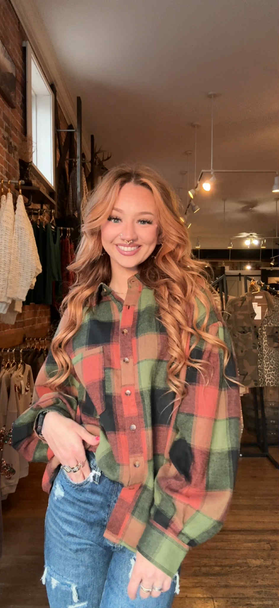 Cider Snuggles - Plaid Flannel Top