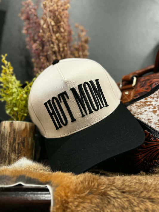 Hot Mom - Black Trucker Hat