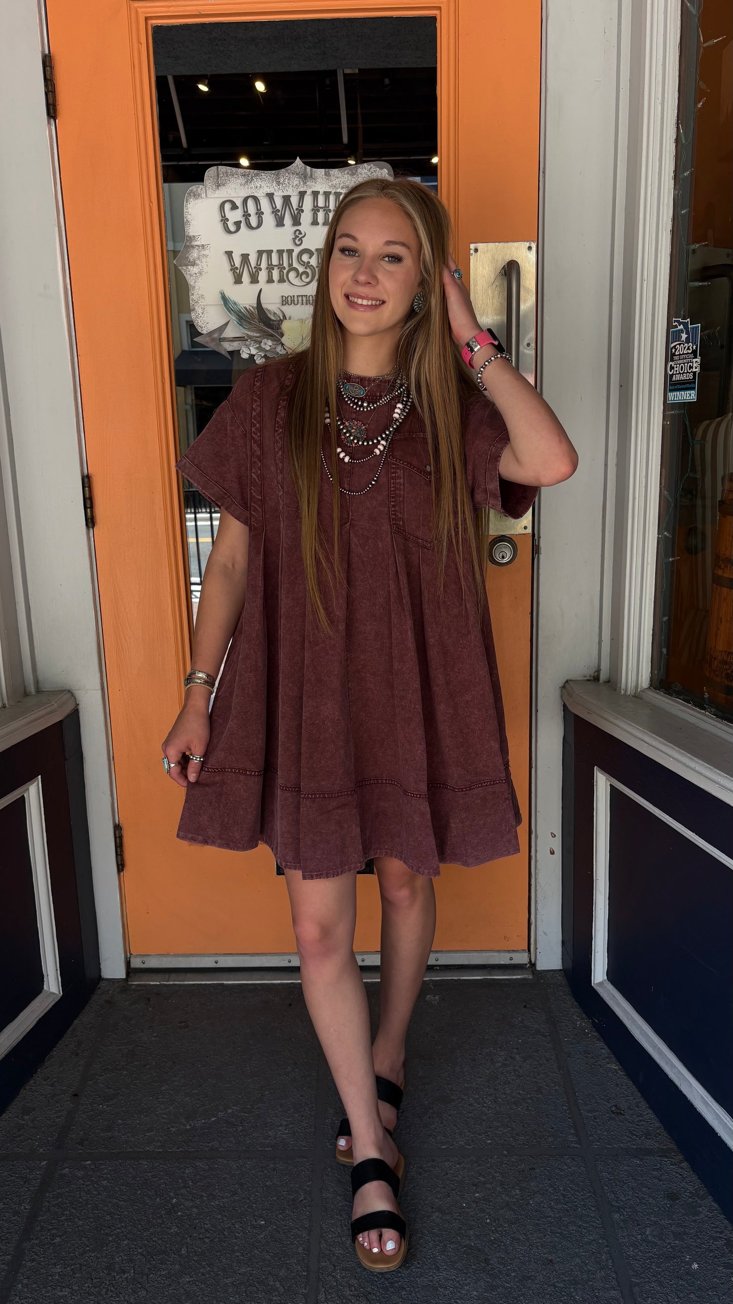 Bohemian Winefield – Wine T-Shirt Dress