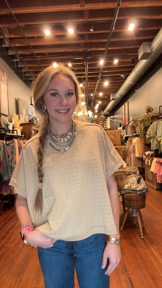 Off Grid – Tan Pocket Top