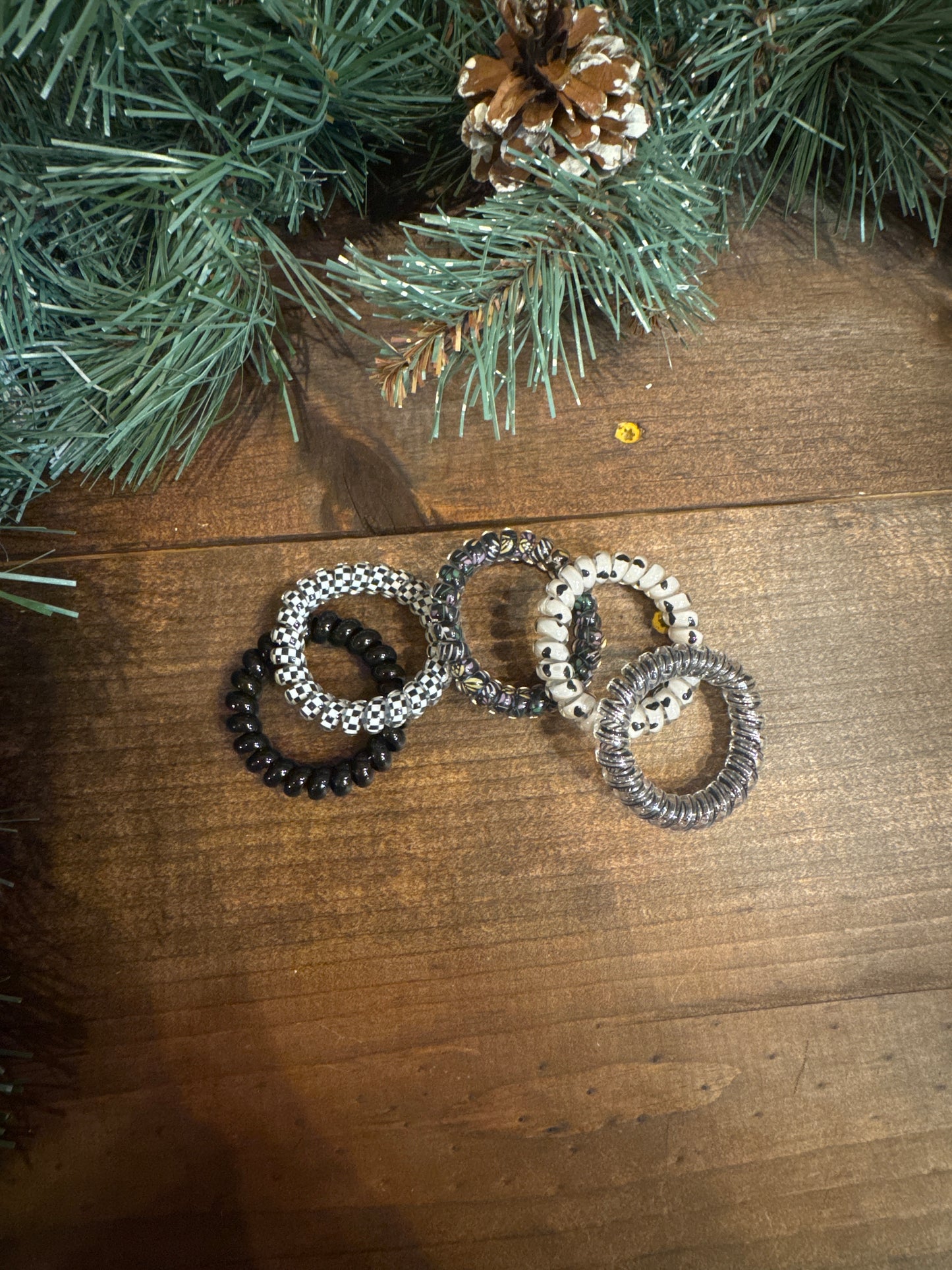 Coil Hair Ties - Black Mix