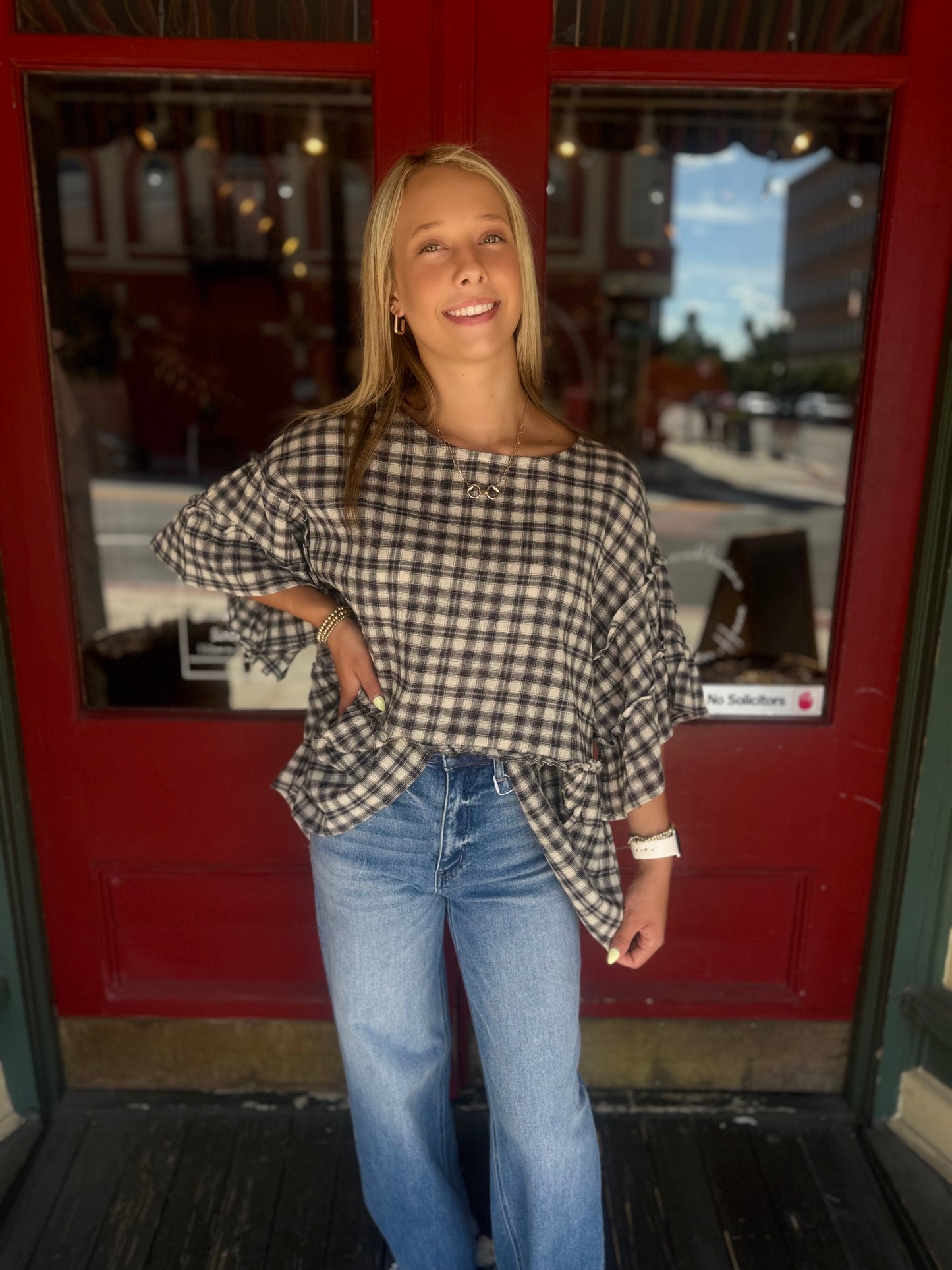Woodland Whim – Black Plaid Tunic