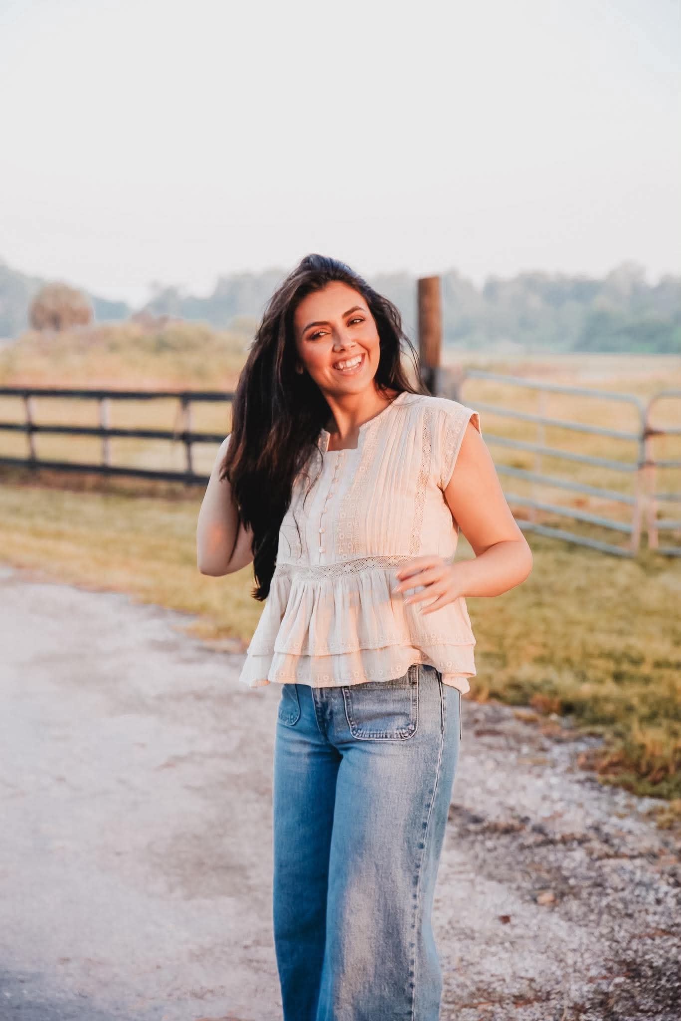 Autumn Whisper – Ivory Embroidered Top