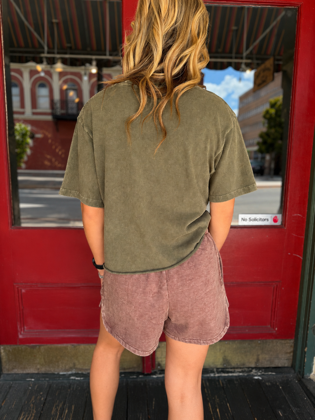 Sweet Escape – Brown Acid Washed Shorts