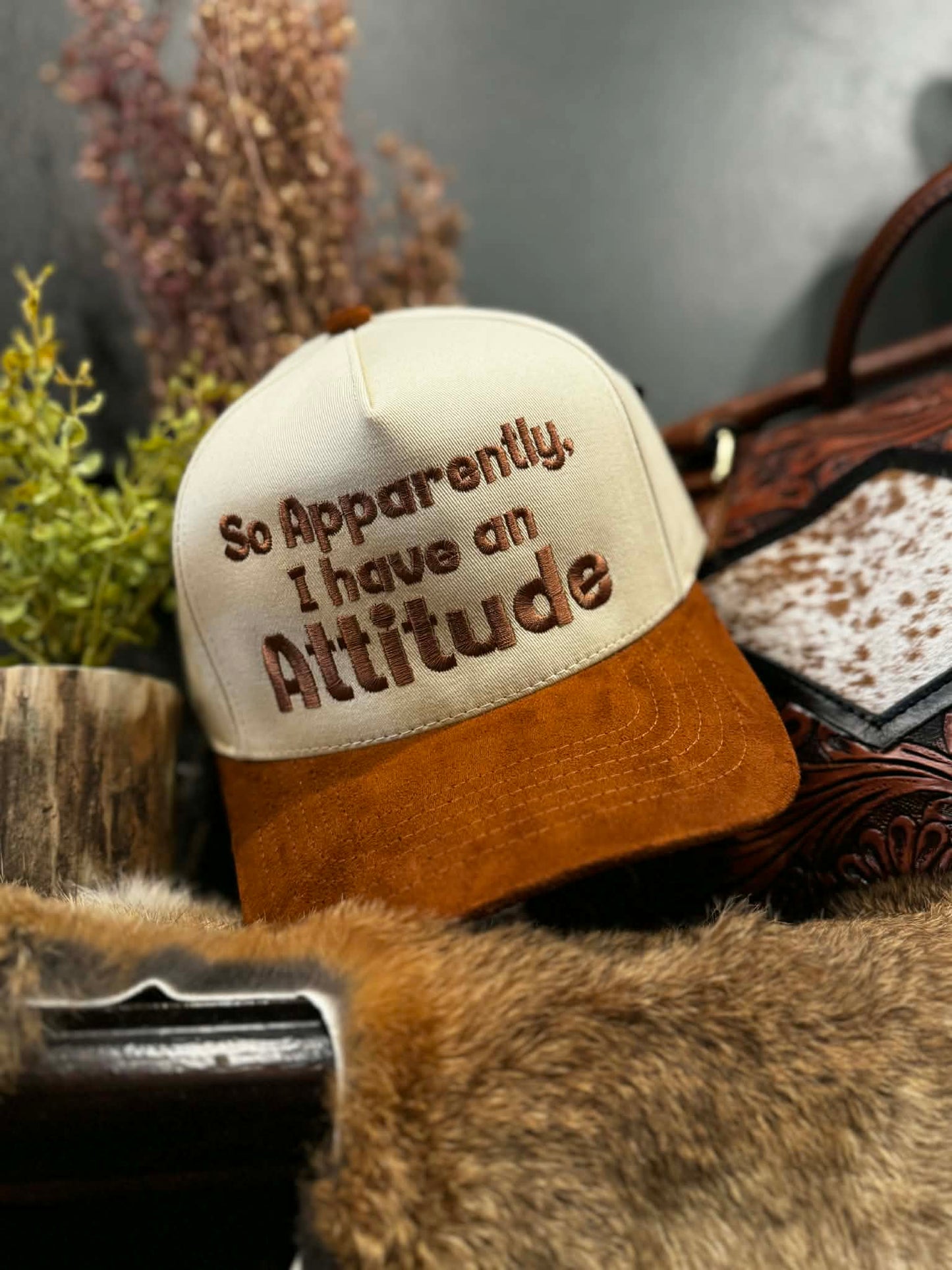 So Apparently I Have An Attitude - Rust Trucker Hat