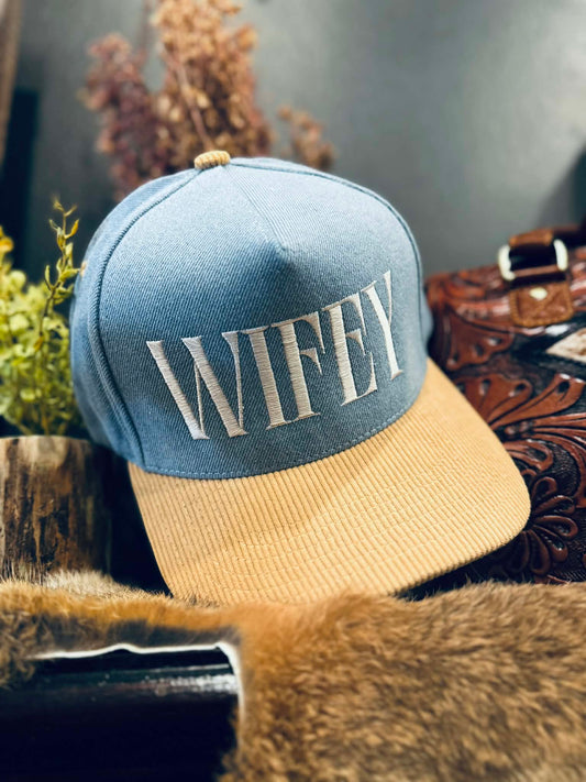 WIFEY Duo Tone - Denim Trucker Hat