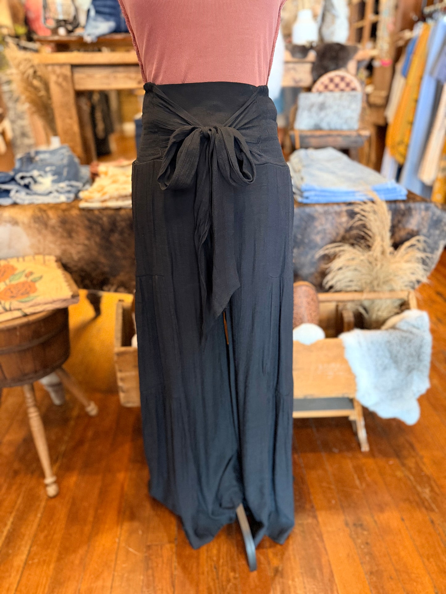 Earthbound Midnight – Wide Leg Pants