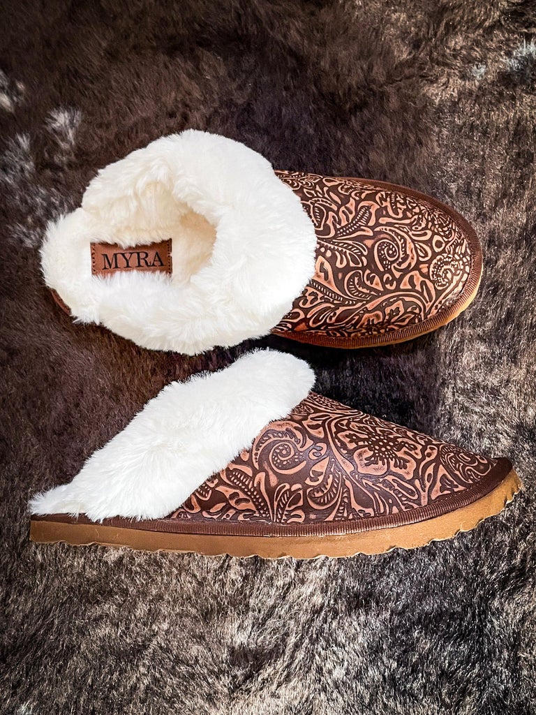 Tangled In Tool - Leather Fur Slippers