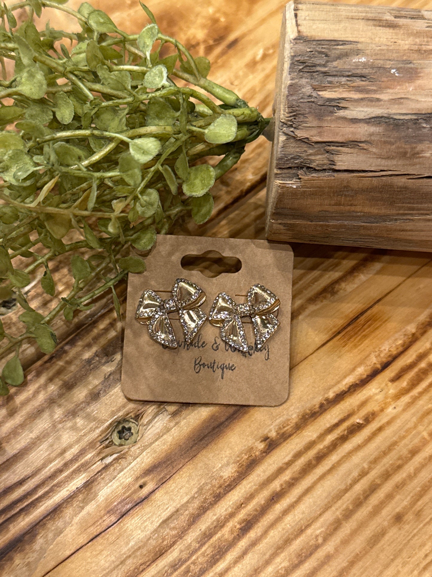 Golden Bows - Earrings