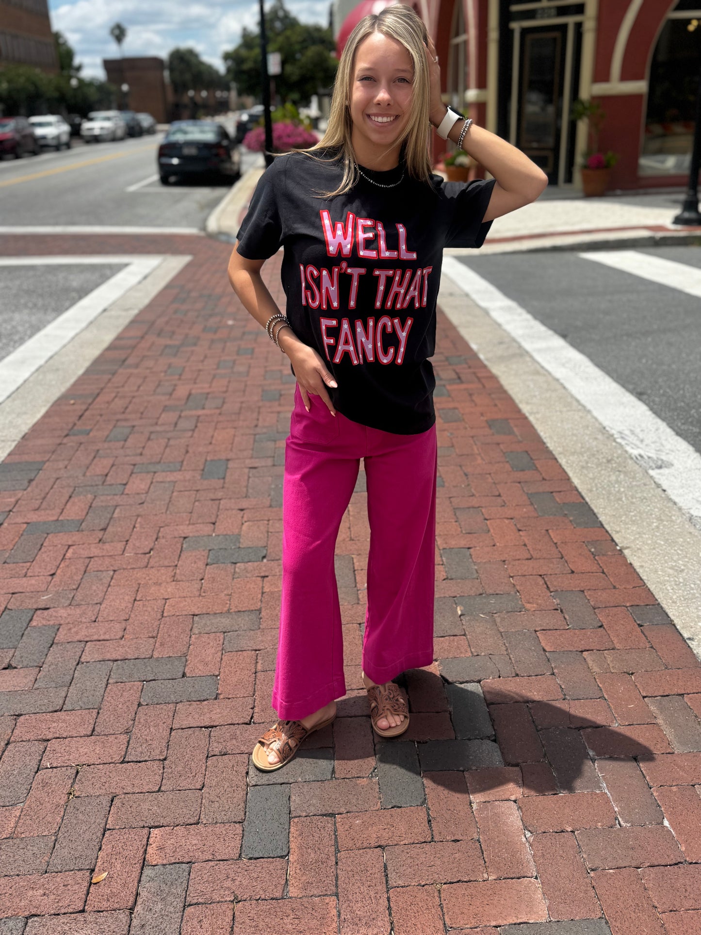 Well Isn't That Fancy - Black Graphic Tee