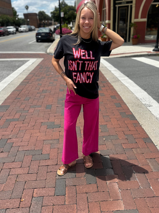 Well Isn't That Fancy - Black Graphic Tee