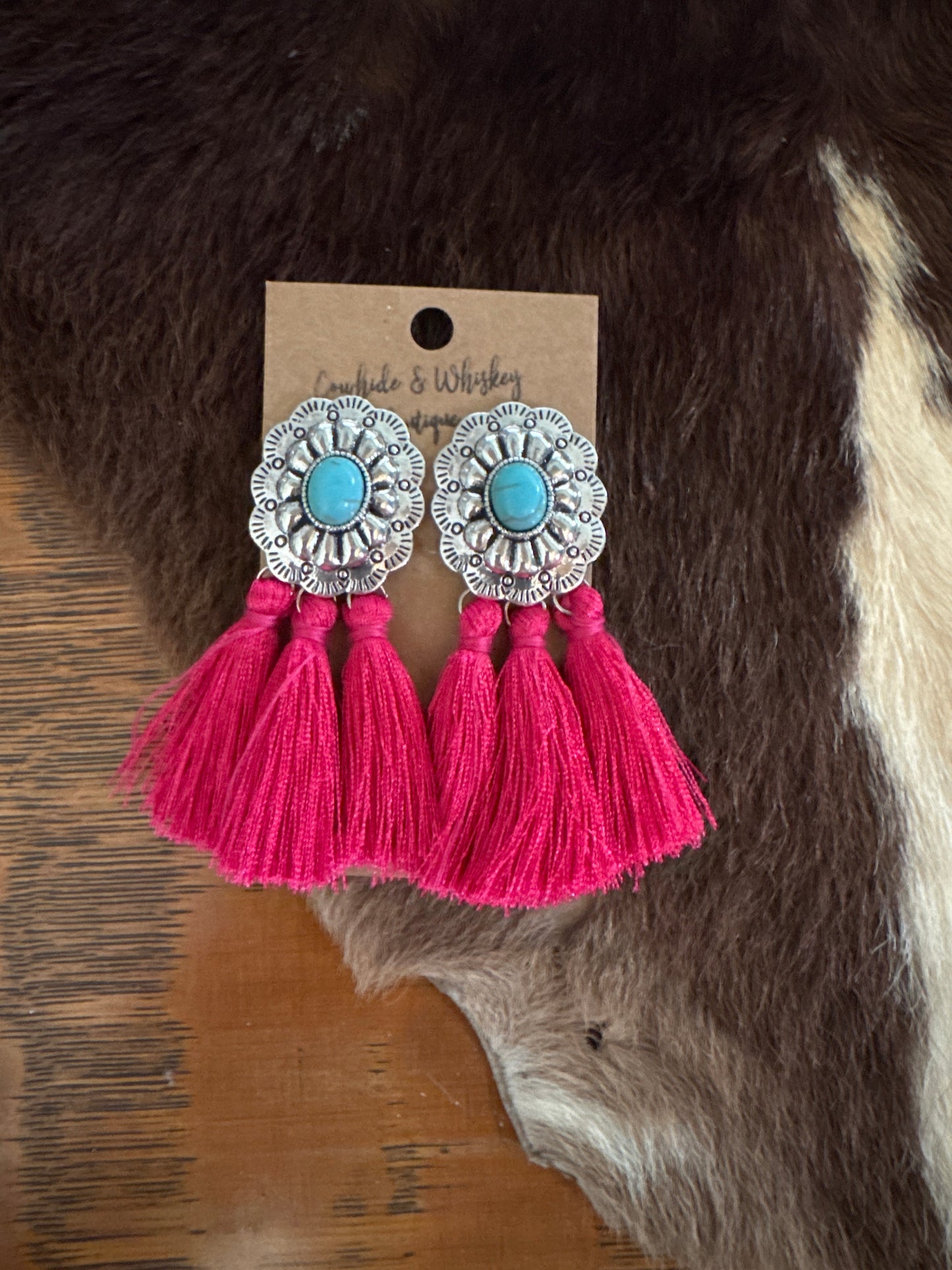 Pink Concho Pop - Earrings