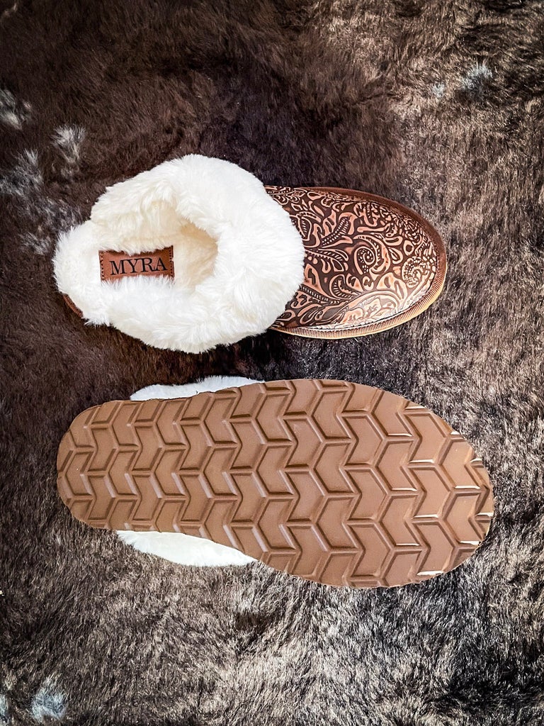 Tangled In Tool - Leather Fur Slippers