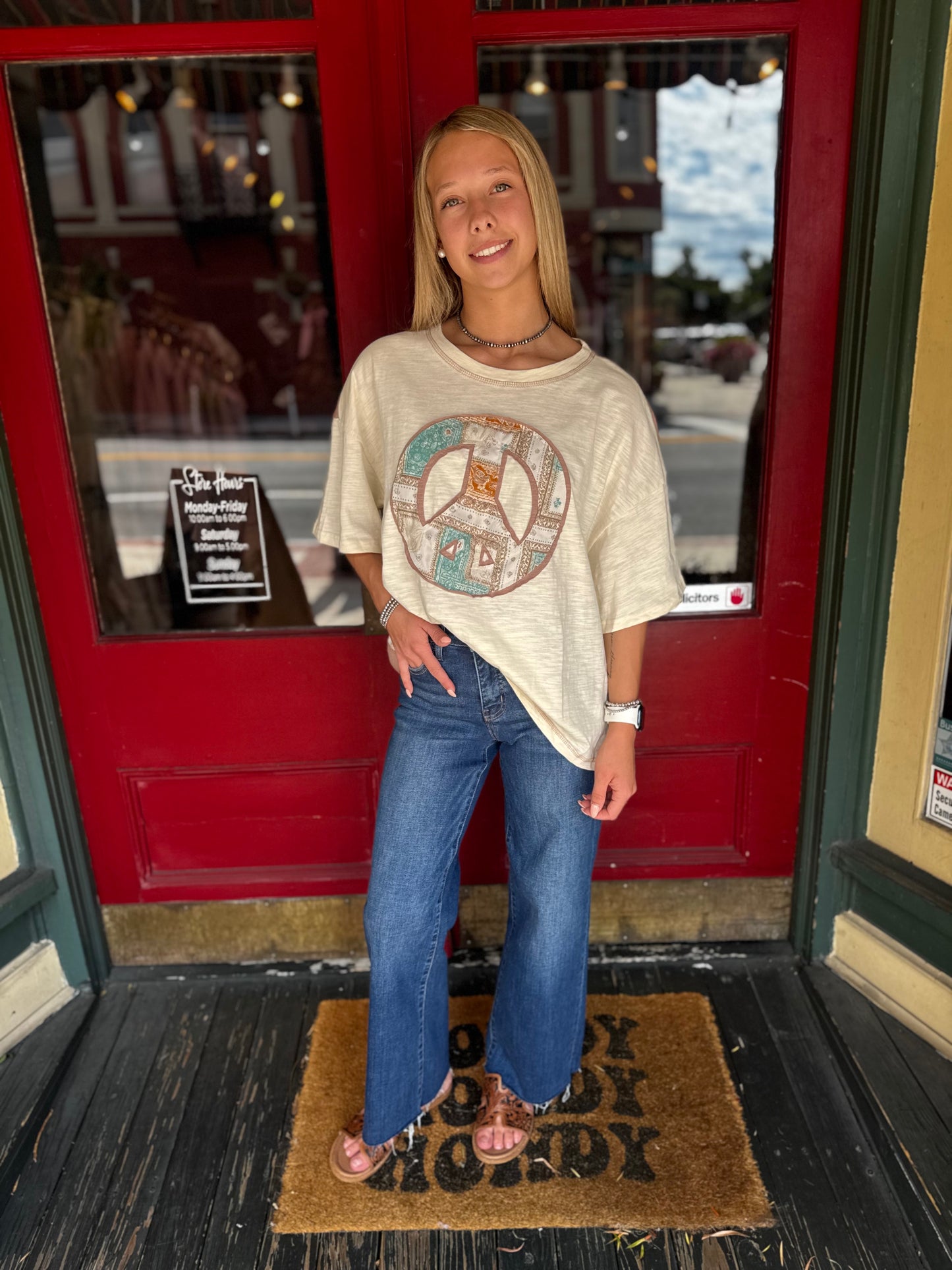 Patchwork Peace - Color Block Top