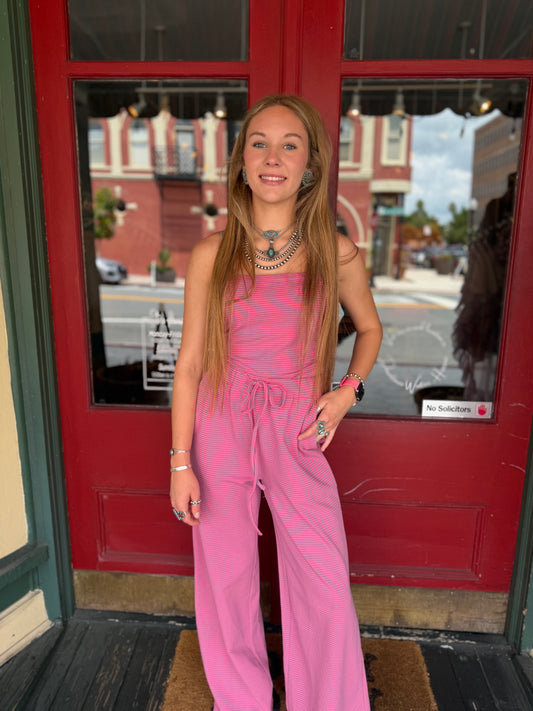 Wild Vibe – Pink and Turquoise Striped Set