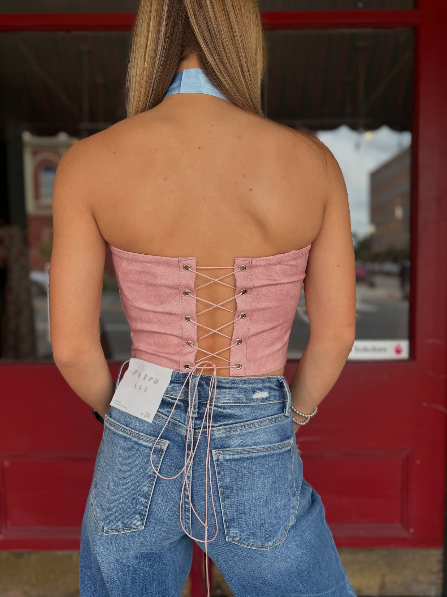 Boot Stitch – Blush Corset Top