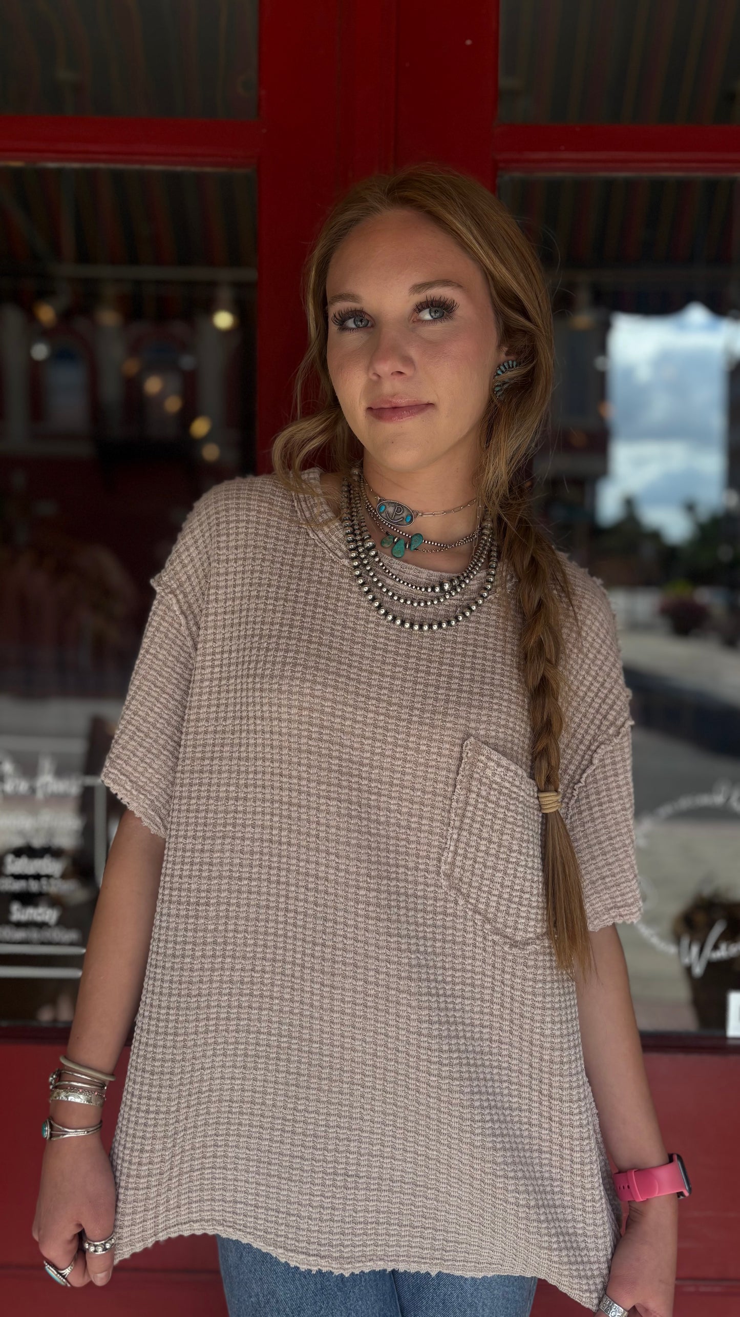 Muted Earth – Grey Mineral Wash Top