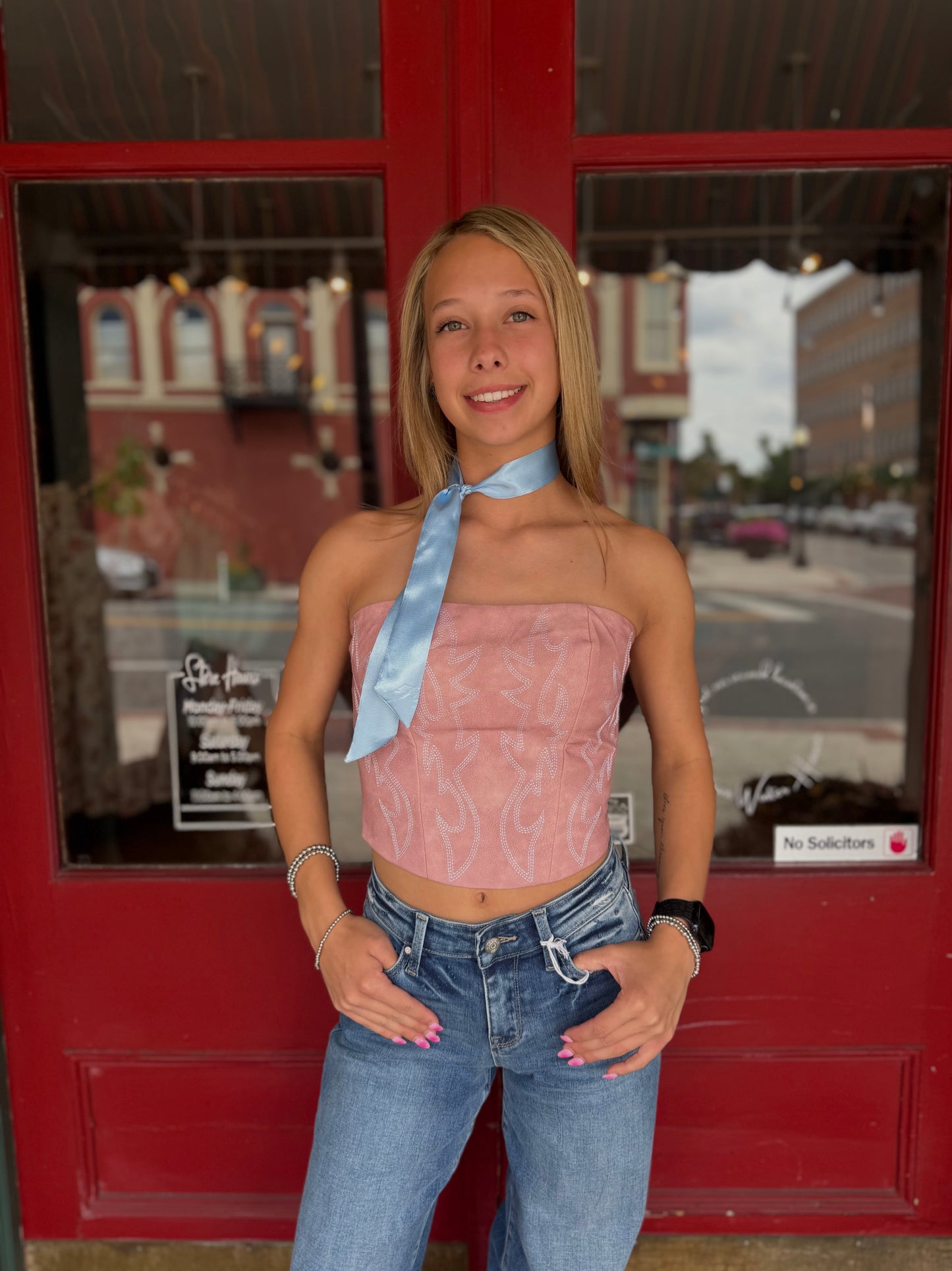 Boot Stitch – Blush Corset Top