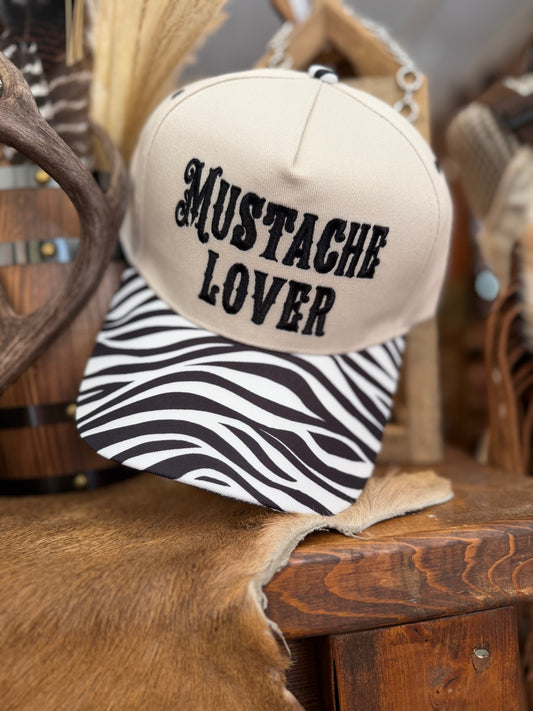 Mustache Lover – Zebra Snapback Hat