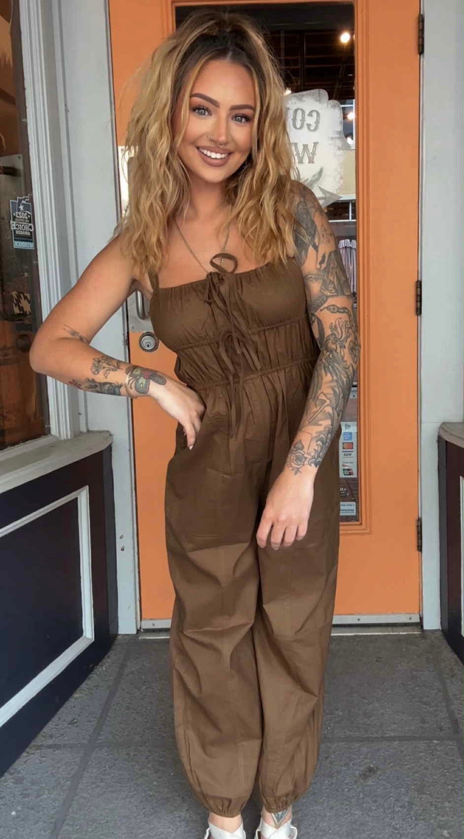 Outlaw Moss - Dk Olive Jumpsuit