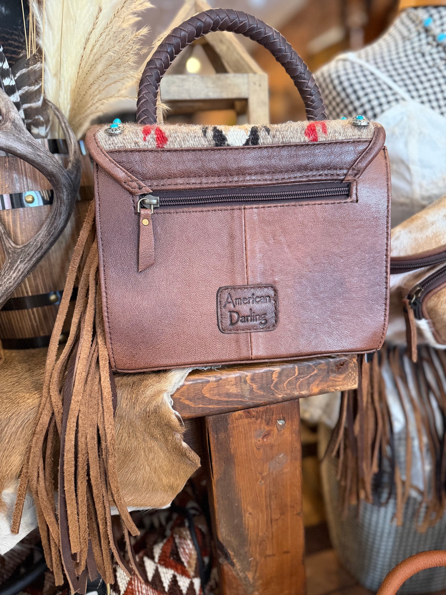 The Woven West- Cowhide Crossbody