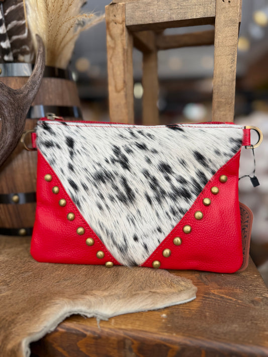 Red Studded - Mini Crossbody