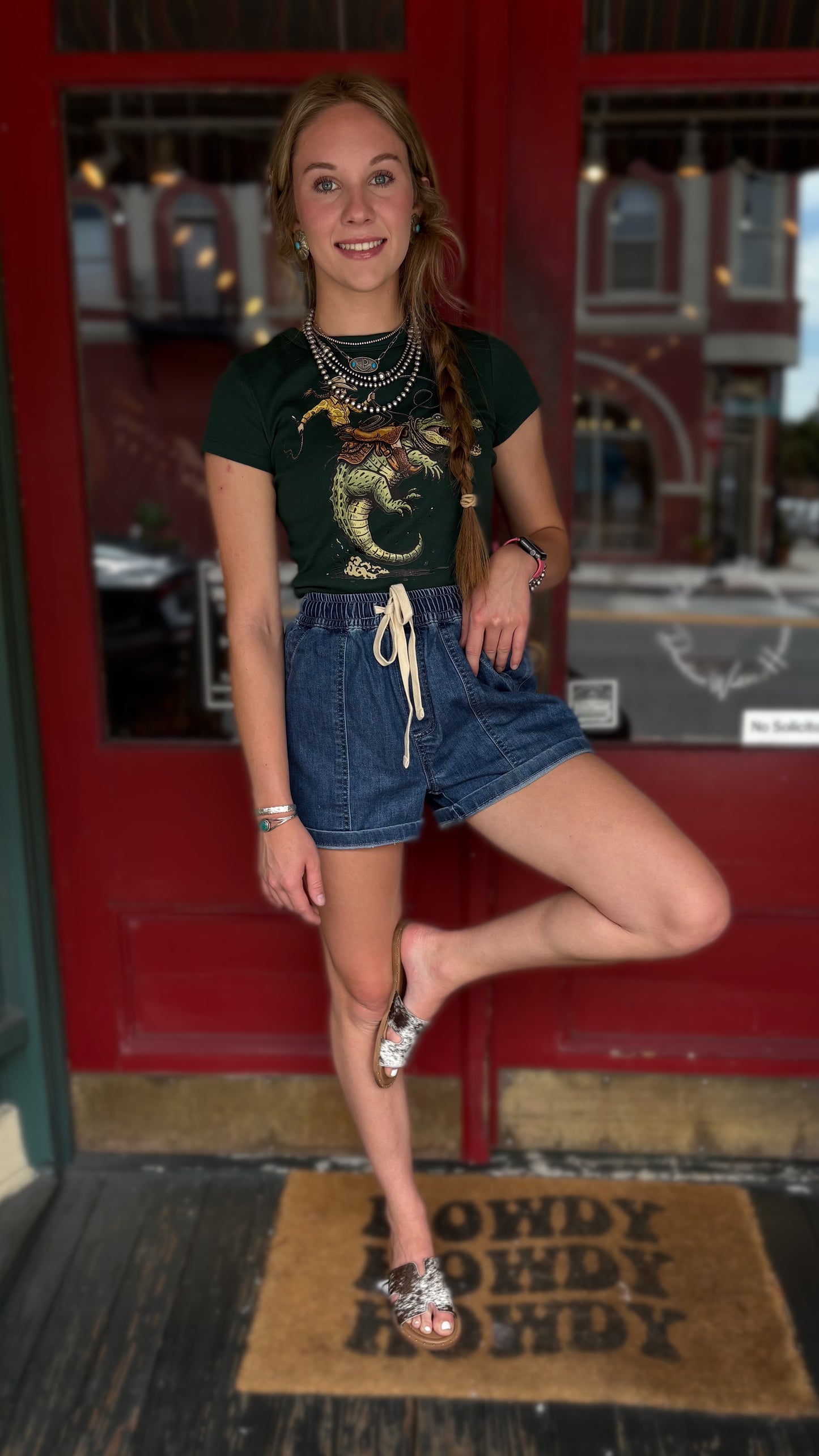Cowgirl Comfort – Denim Shorts