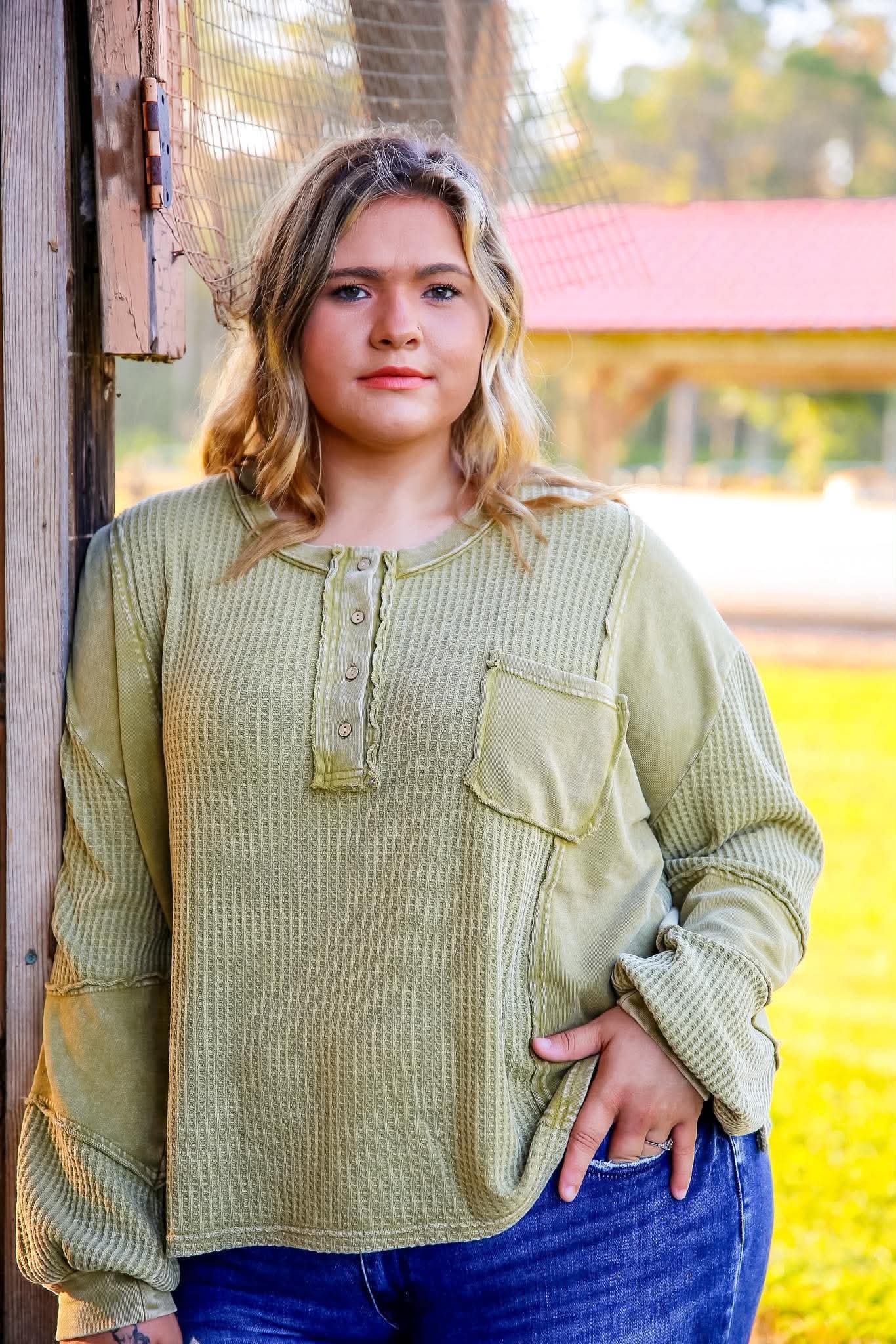 Faded Roots - Olive Mineral Thermal Top
