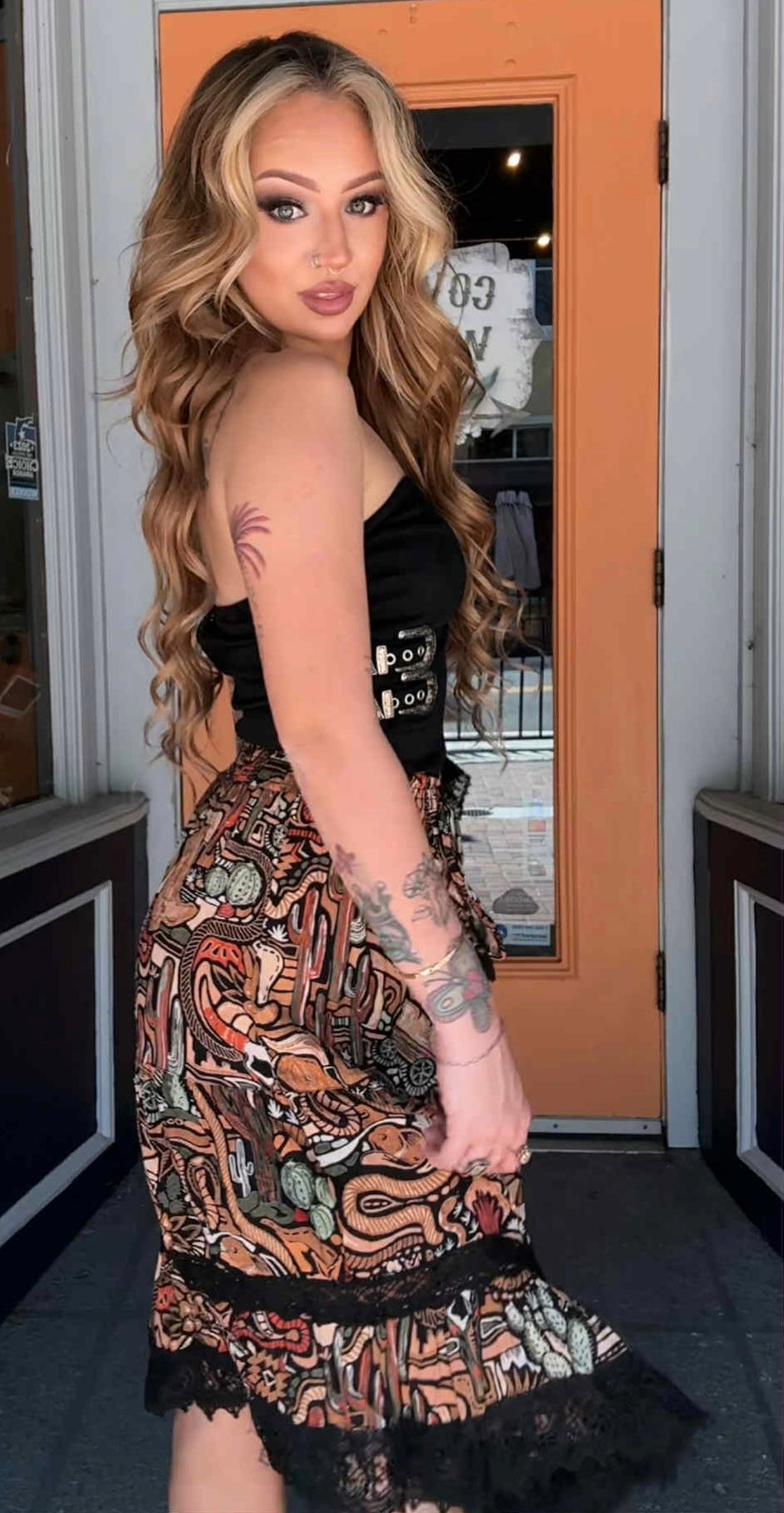 Western Collage - Lace Skirt