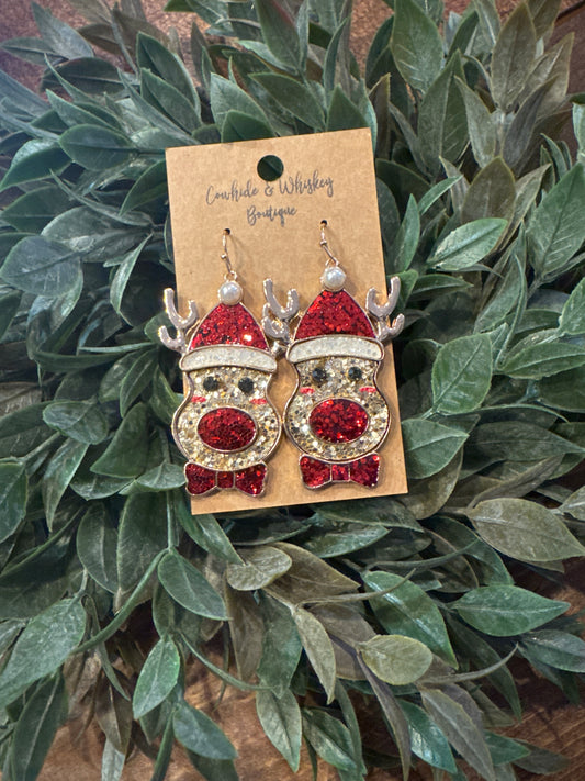 Glitter Reindeer - Earrings