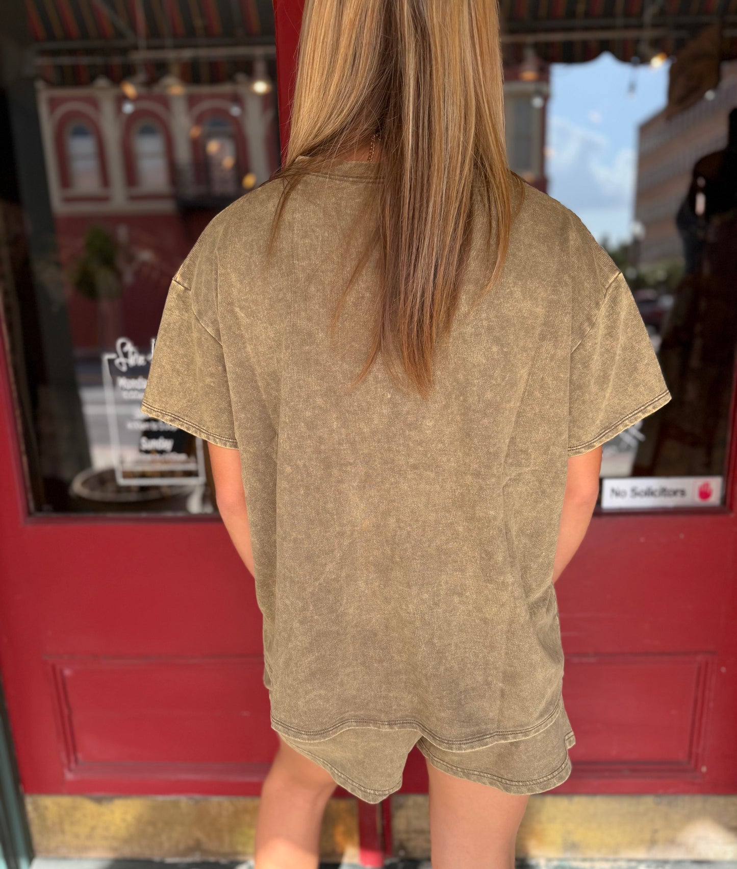 Cozy Retreat – Mocha Acid Washed Lounge Set