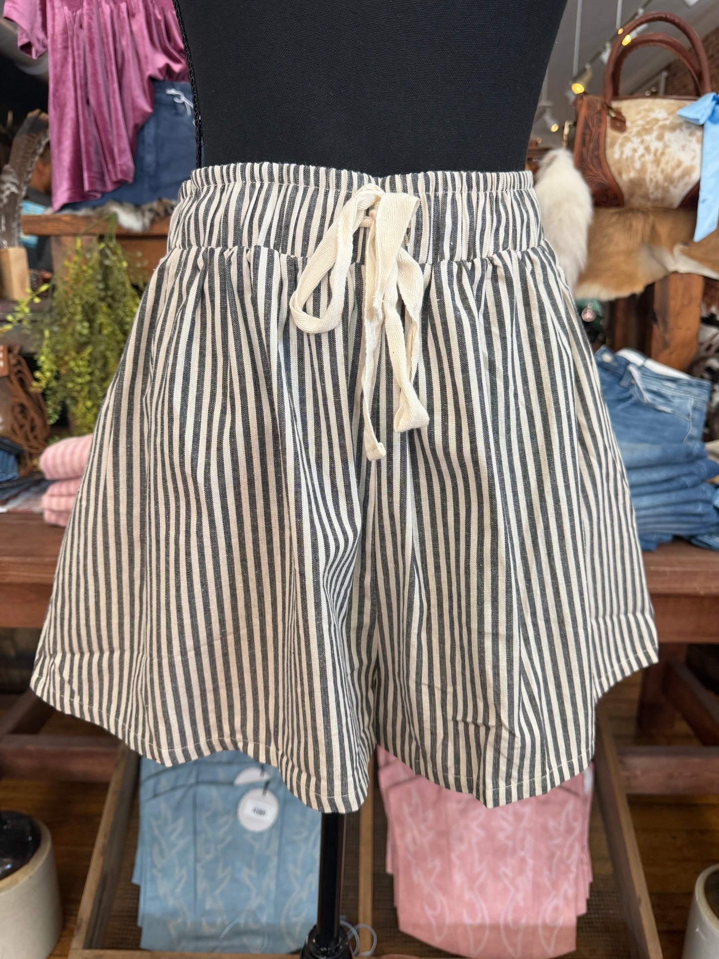 Harbor Stripe – Black and White Boxer Shorts