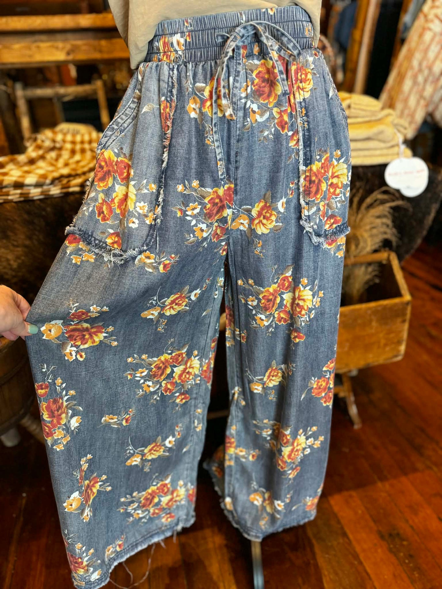 Bluebell Fields – Denim Wide Leg Pant