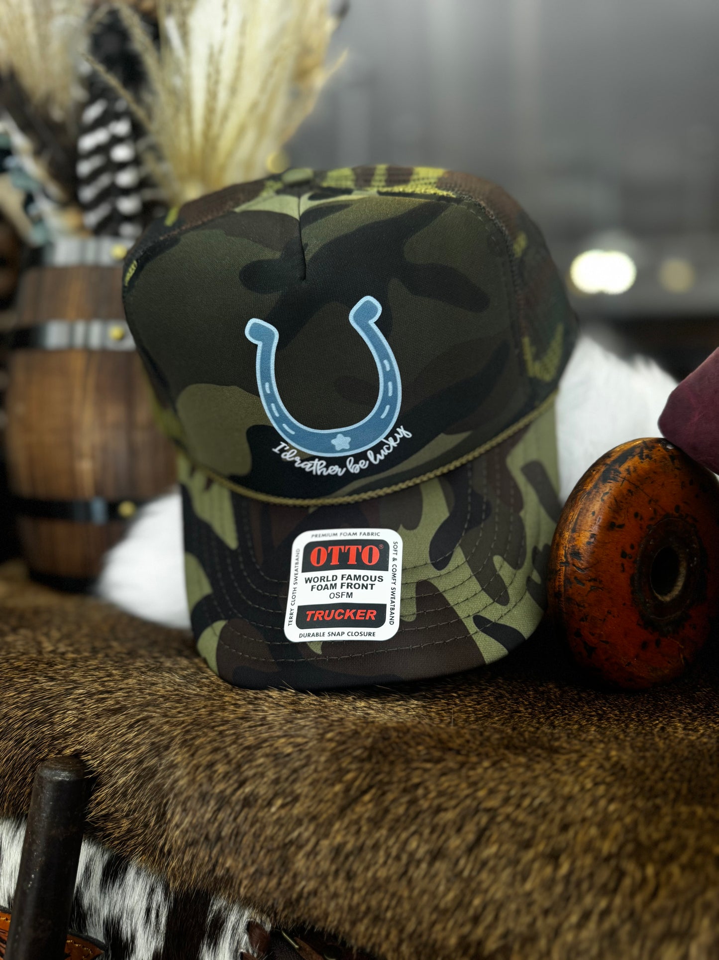 I'd Rather Be Lucky-Trucker Hat