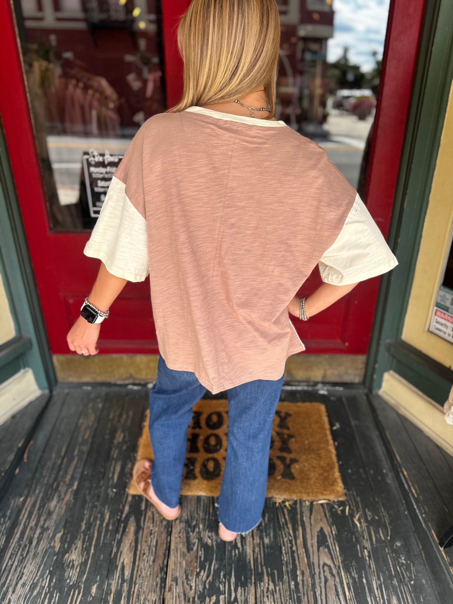 Patchwork Peace - Color Block Top