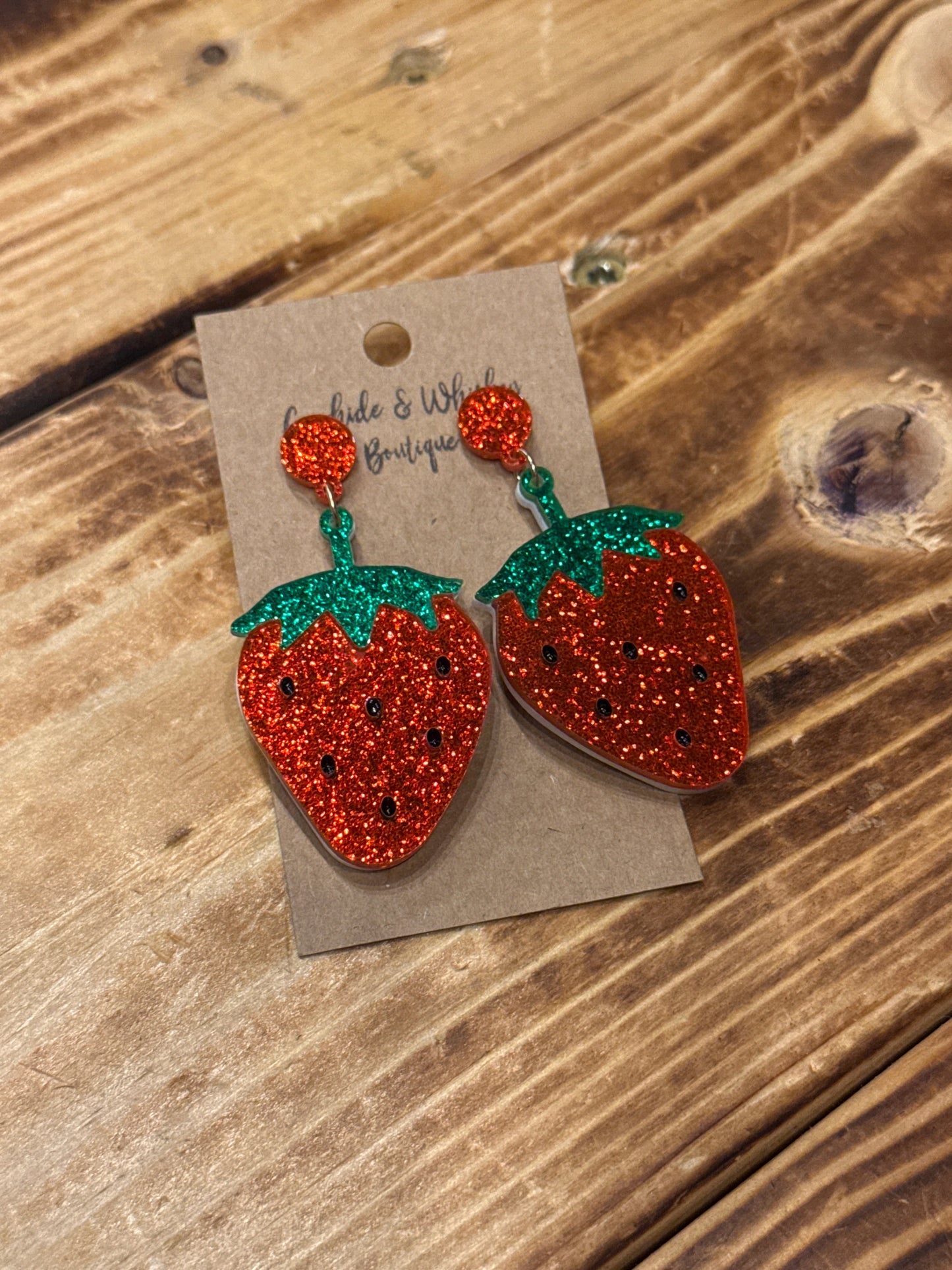 Strawberry Glam Jam - Earrings