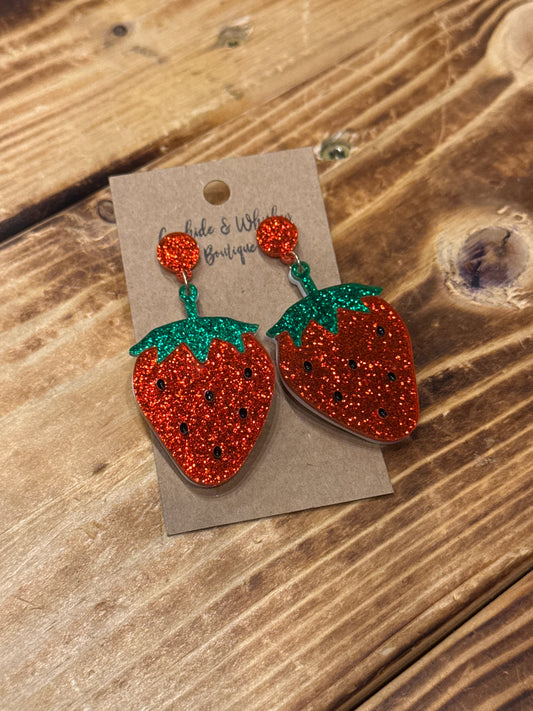 Strawberry Glam Jam - Earrings
