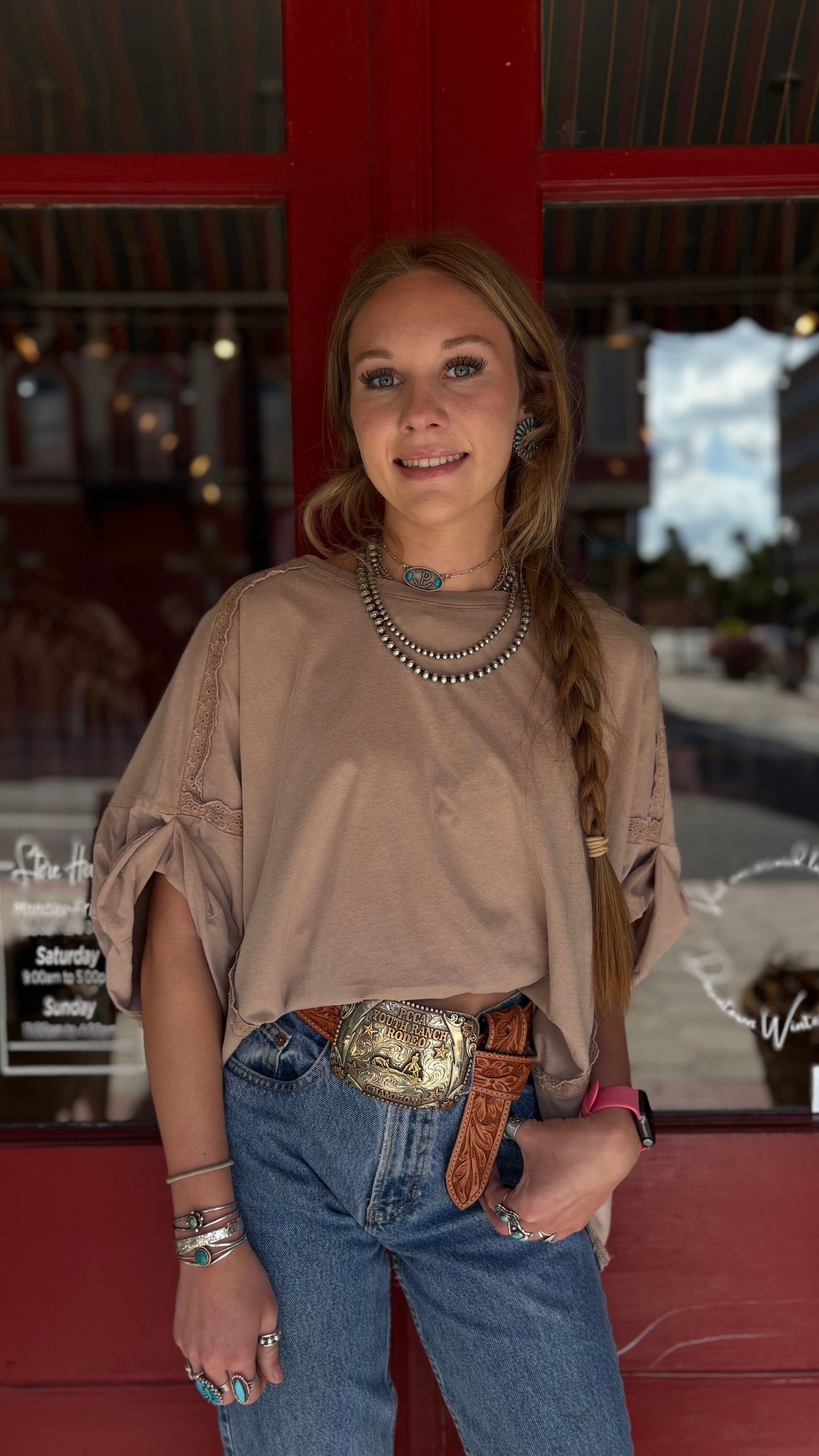 Sahara Bloom – Khaki Top