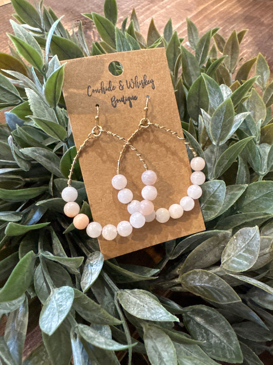 Rose Quartz Drop - Earrings
