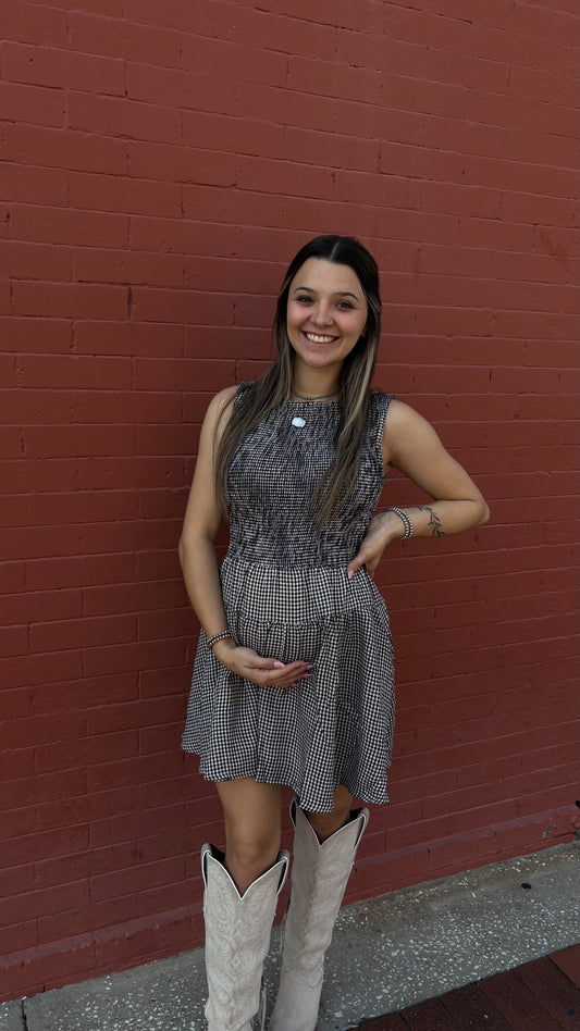 Cottage Cutie – Gingham Mini Dress